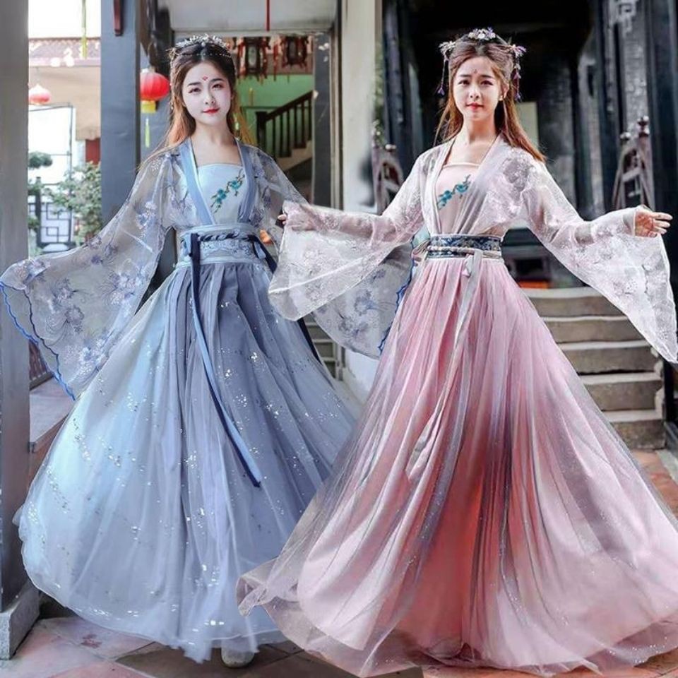 Bộ hán phục phong cách Trung Hoa xinh xắn thời trang dành cho nữ