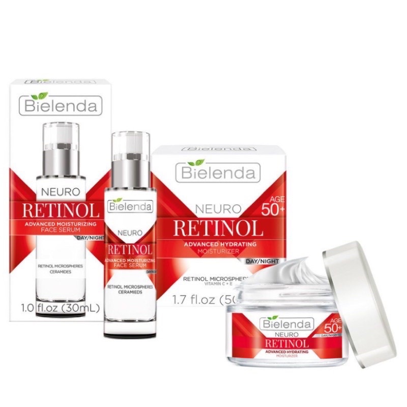 Kem/ Serum Bielenda Retinol Neuro trẻ hoá, làm da căng bóng, mờ thâm sẹo