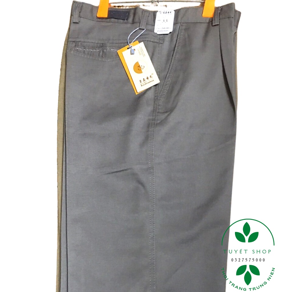 Quần Ngố Nam Quần Ngố Kaki Nam Dành Cho Tuổi Trung Niên Chất Thoáng Không Co Giãn Hàng Quảng Châu Có Big Size