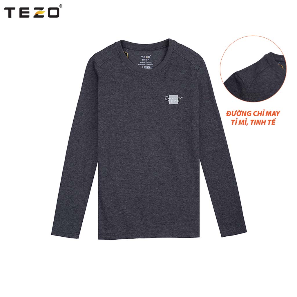 Áo thun trơn nam thu đông TEZO( 4 màu) Dài Tay, Chất Thun Cotton, Co Dãn mã 2111ATOB02 | BigBuy360 - bigbuy360.vn