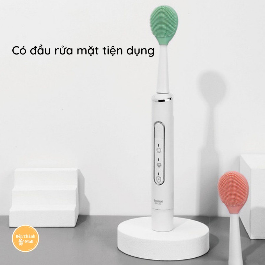 ✈️ [Freeship] Bàn chải điện 2 trong 1 Clean Sonic [Có đầu rửa mặt tiện lợi] [2 đầu thay thế]