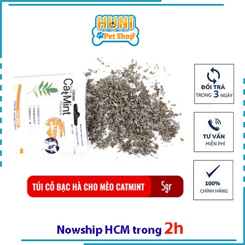 Gói cỏ mèo (Catnip) gói 5g cát níp tạo sự hứng thú thư giãn cho mèo - Huni petshop