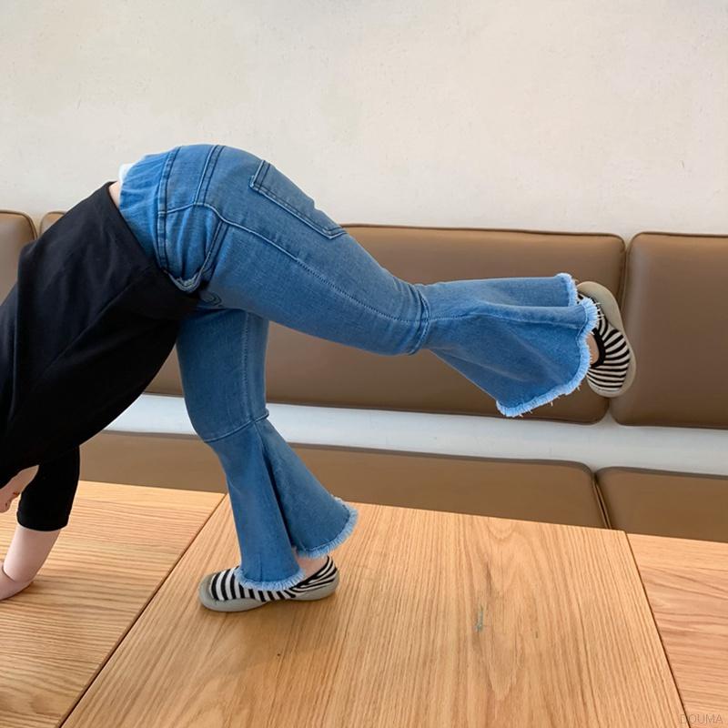 Quần Denim Ống Loe Thời Trang Hàn Quốc Cho Bé Gái