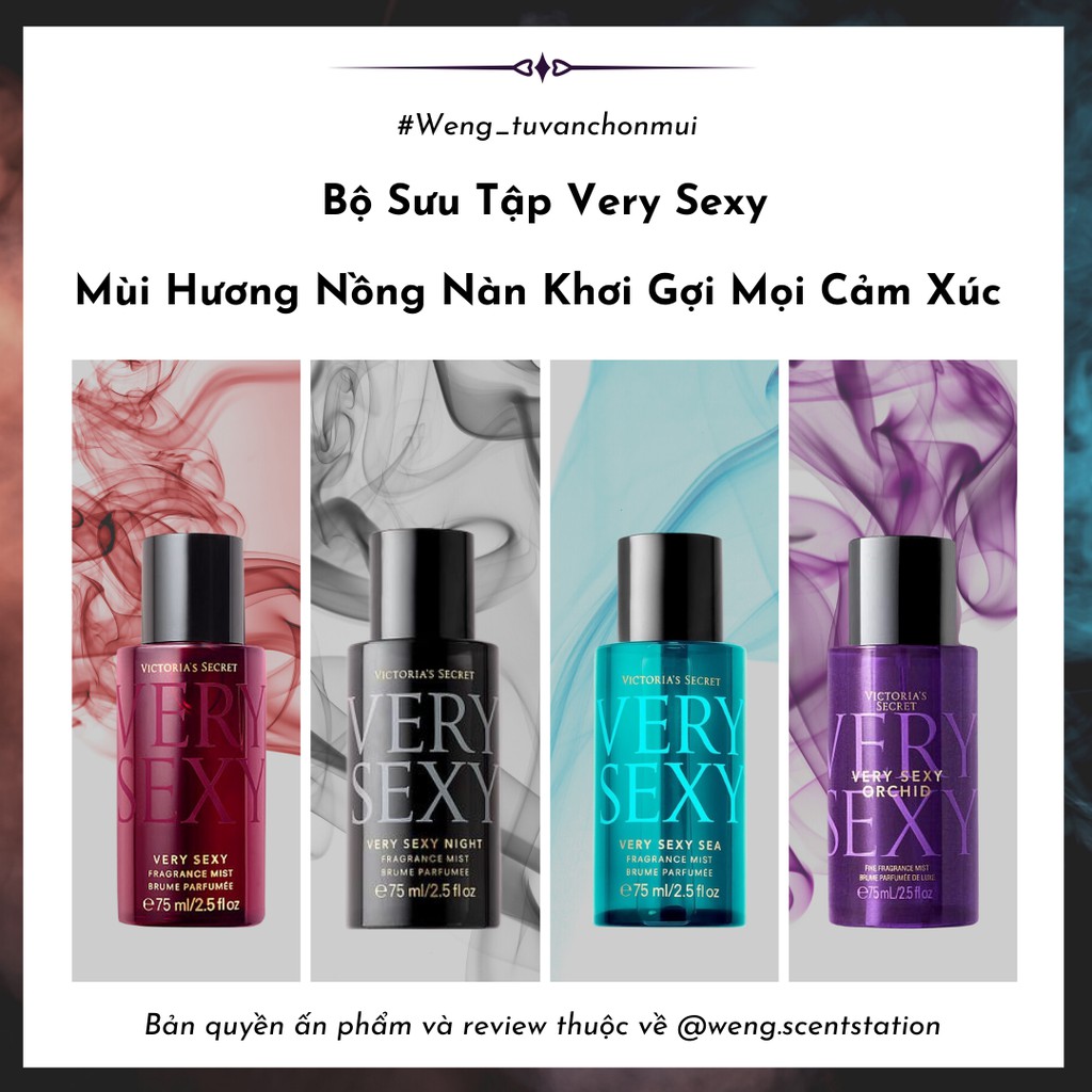 Xịt nước hoa Victoria's Secret mùi Very Sexy / Very Sexy Night / Very Sexy Orchid / Very Sexy Sea