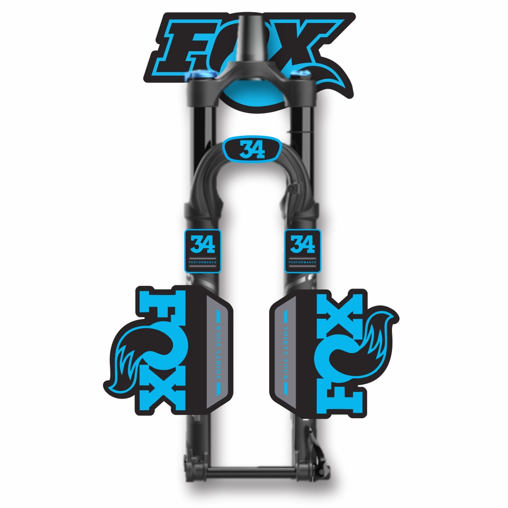 Tem decal dán phuộc xe đạp FOX 34 Float Performance 2020 | MTB Fork decal | Temxedap.vn