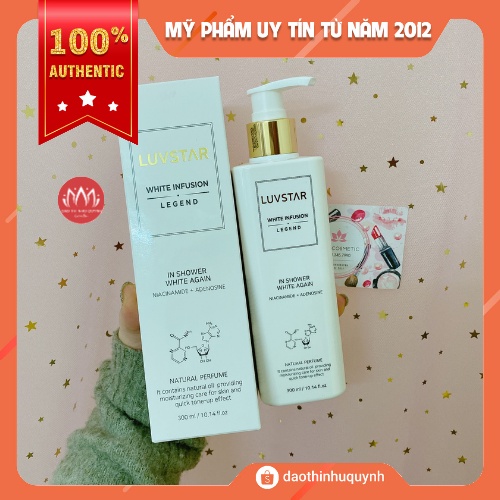 Sữa Tắm Truyền Trắng Da Luvstar Body White Infusion Legend 300ml