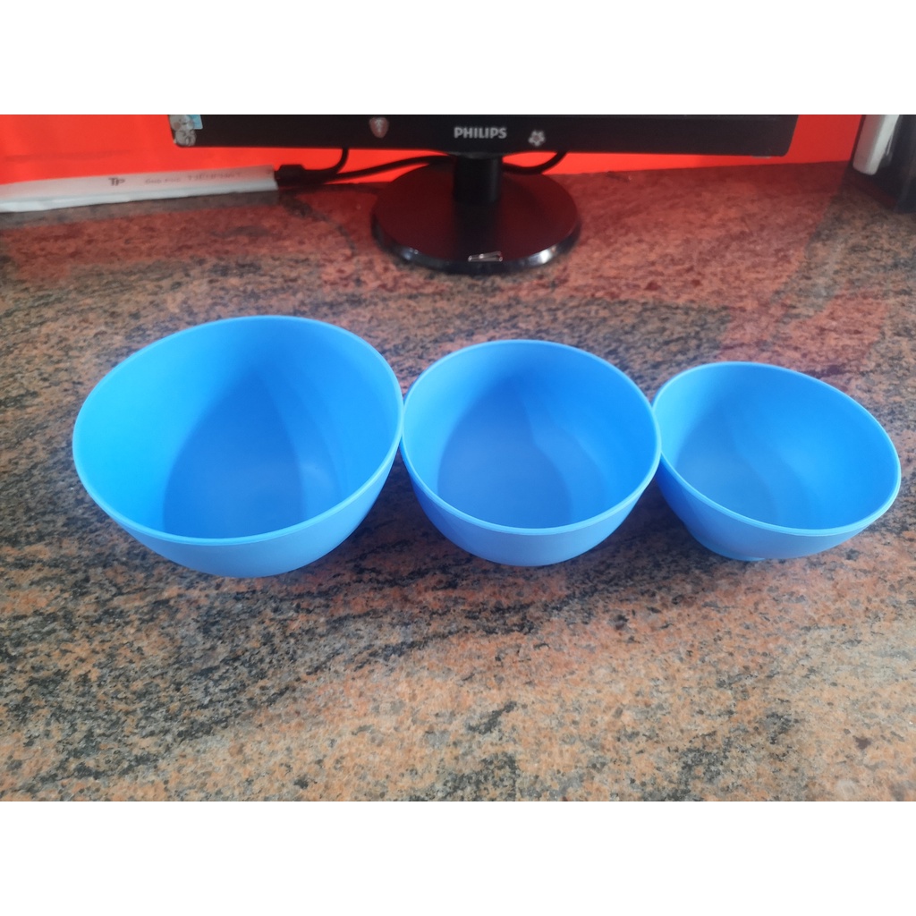 Chén/ Bát cao su siêu dẻo tặng kèm bay trộn đủ size trộn bột thạch cao