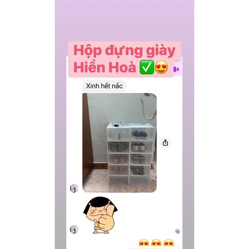 Hộp nhựa đựng giày xếp tầng, hộp đựng giày  [Freeship Đà Nẵng]