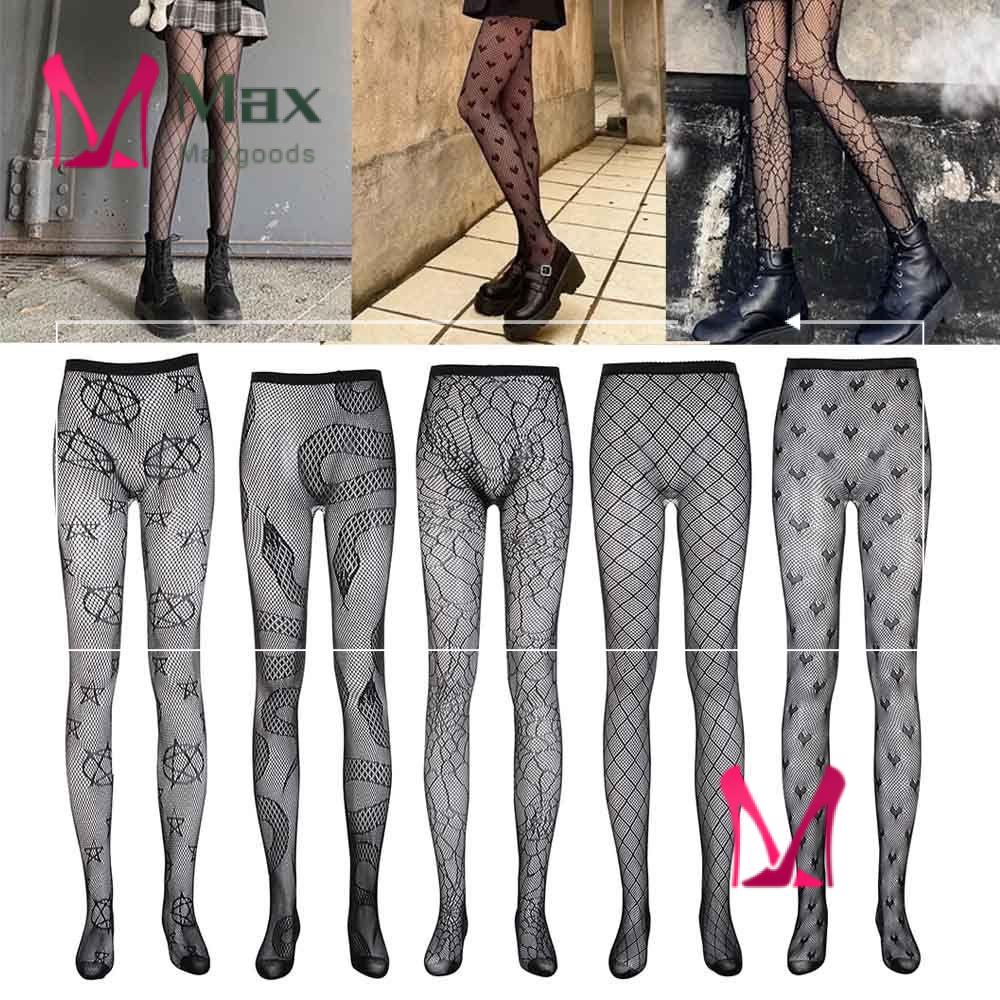 Tất lưới đen phong cách punk cá tính cho nữ