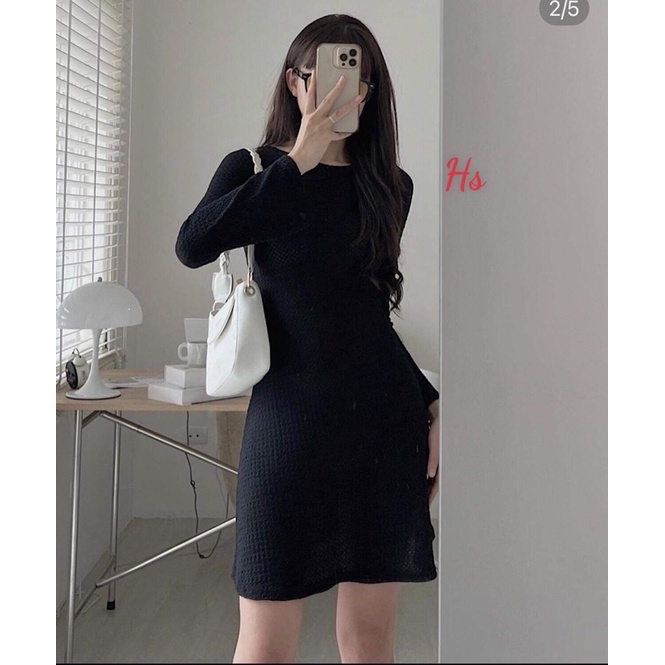 Váy tổ ong đan lưng HSU1