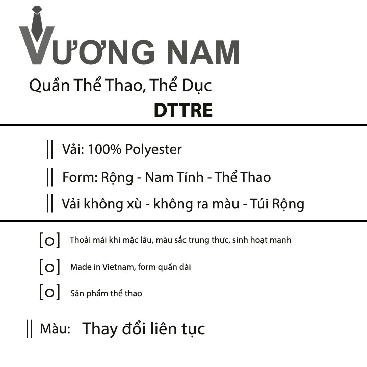 Quần thể dục nam 1 sọc, đồng phục học sinh, size từ 50kg - 75kg có video, VƯƠNG NAM