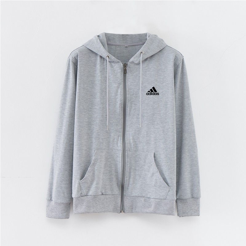 Áo Hoodie Adidas Tay Dài Phối Khóa Kéo Thời Trang Cho Cặp Đôi