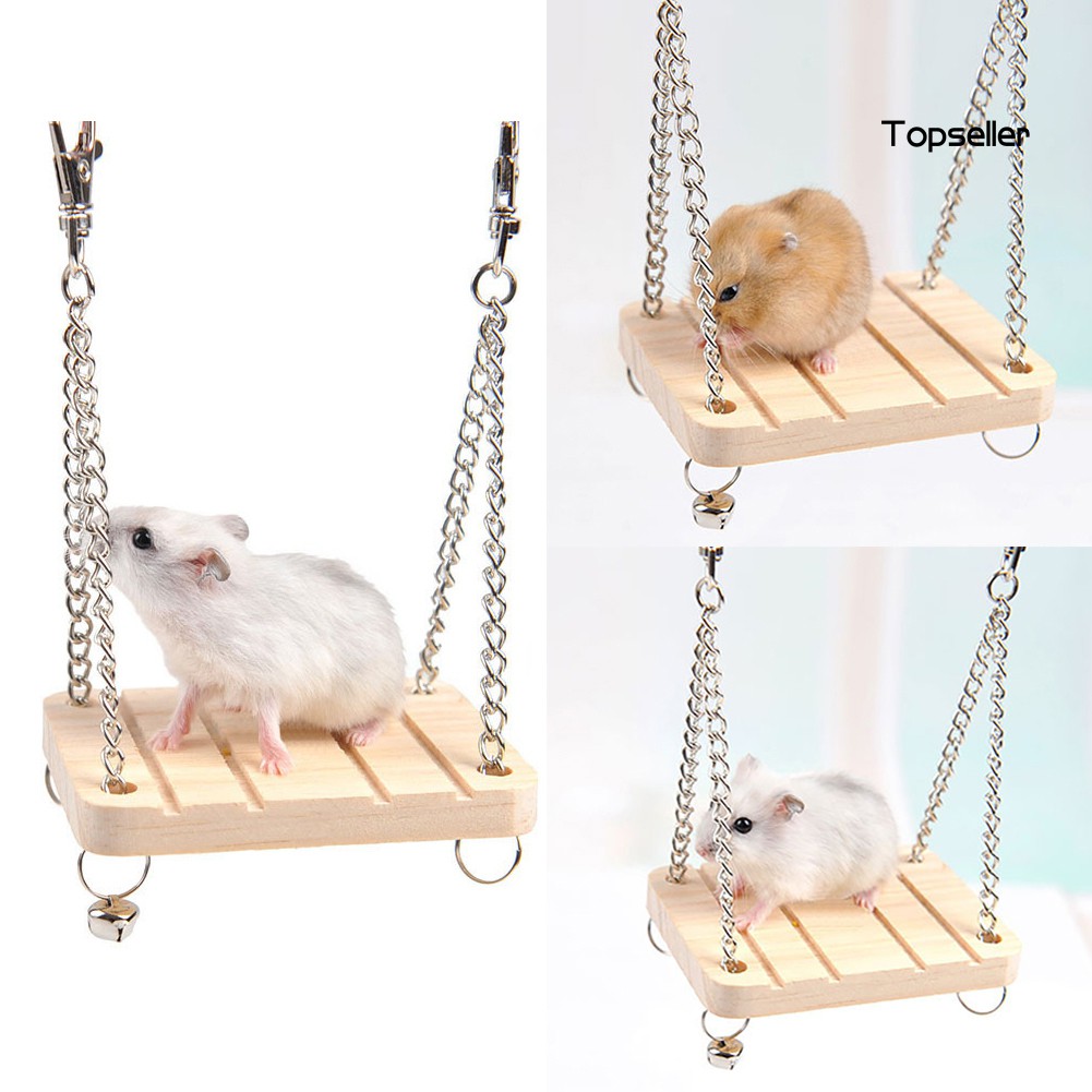 Xích Đu Gỗ Đồ Chơi Dành Cho Chuột Hamster