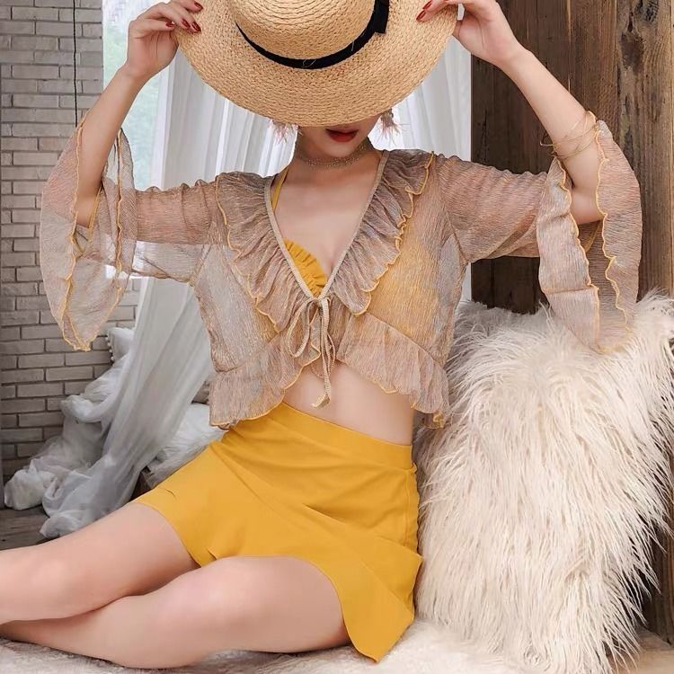 Bộ Đồ Bơi Ba Mảnh Che Bụng Phong Cách Hàn Quốc Thời Trang Mùa Xuân Quyến Rũ Cho Nữ 2021 | BigBuy360 - bigbuy360.vn