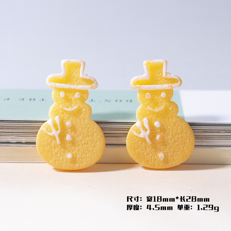 Set 10 Mô Hình Đồ Ăn Trang Trí Cây Thông Noel Hình Người Tuyết/Cây Thông/Người Tuyết Xinh Xắn