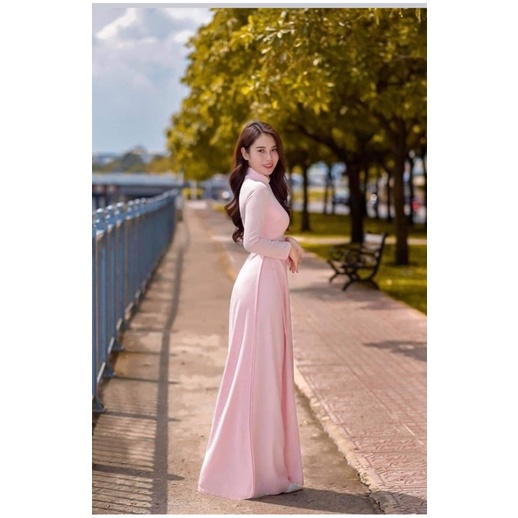 BST Áo Dài may sẵn  Áo Dài Truyền Thống 4 Tà may sẵn - giá Cả bộ