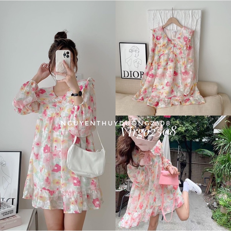 [NEW]VÁY HOA TƠ BABYDOLL “MILLAN DRESS” style Ulzzang