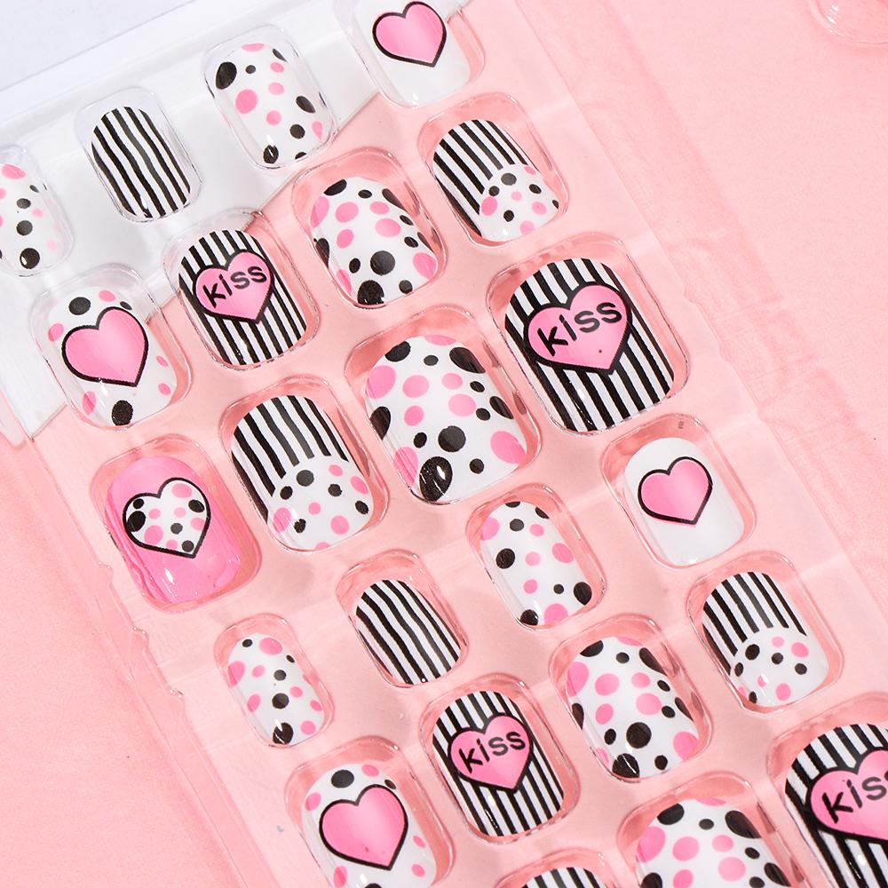 Set 24 Móng Tay Giả Bằng Acrylic Tái Sử Dụng Được