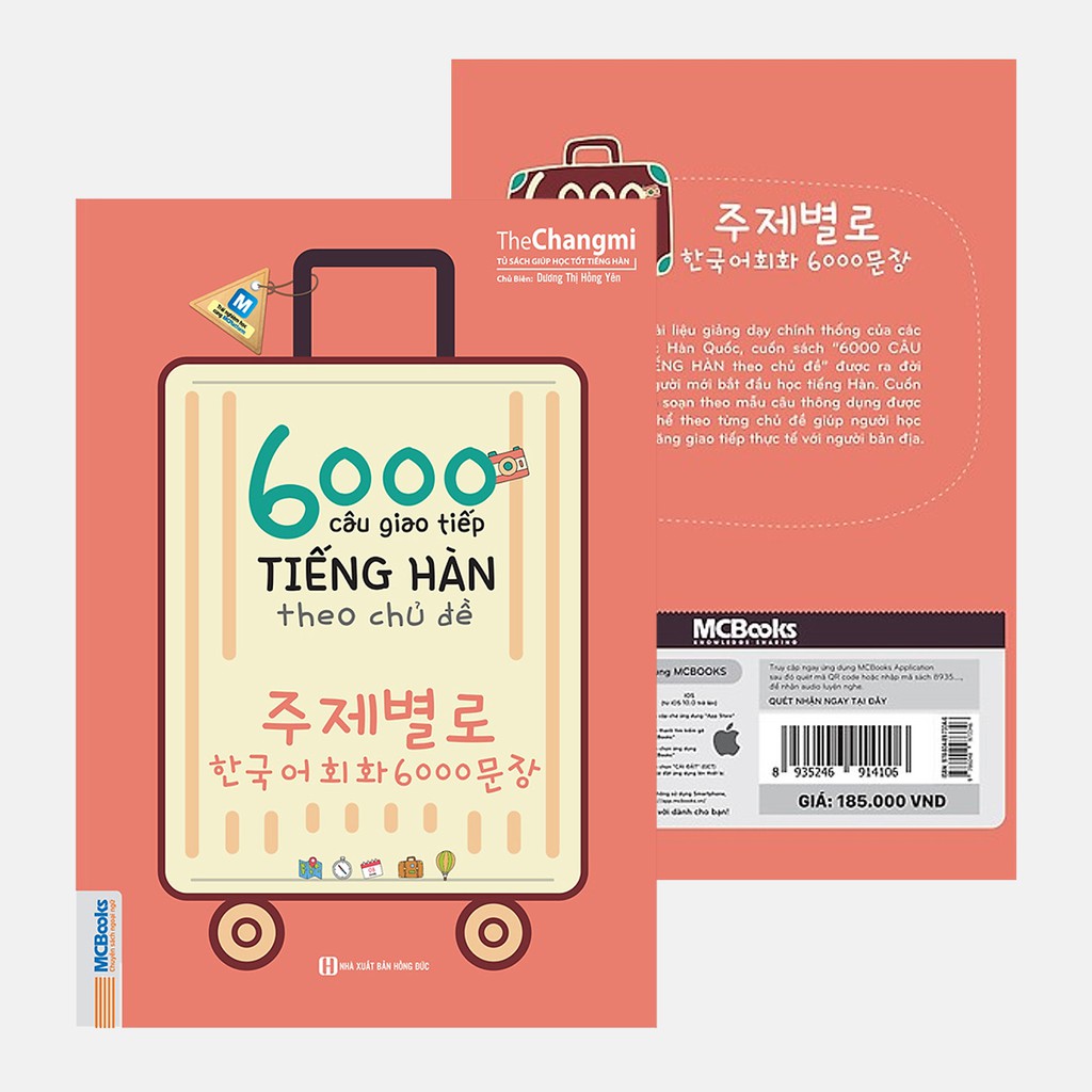 Sách - 6000 câu giao tiếp tiếng Hàn theo chủ đề - (Tặng kèm Bookmark)