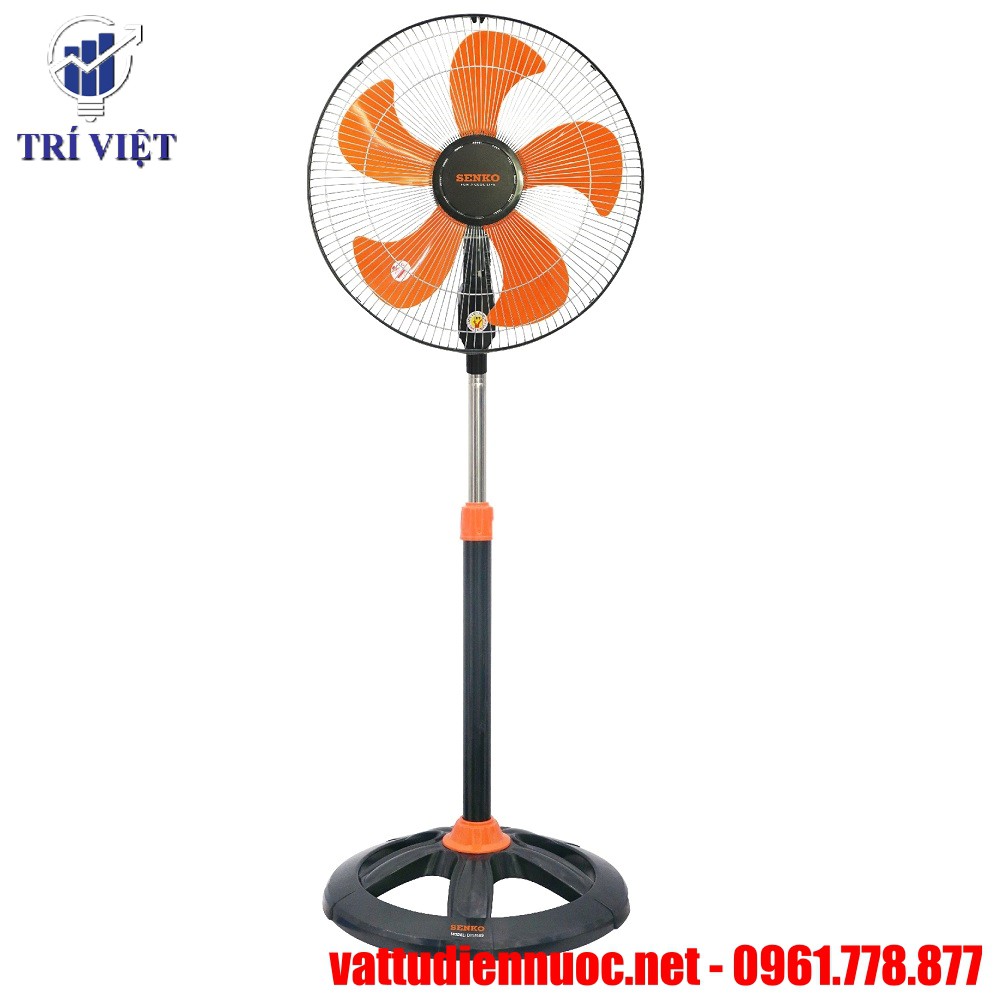 Quạt đứng Senko DTS1609 - Quạt đứng thân sắt lồng mạ Crom (mã cũ DTS107) | Thiết bị điện Trí Việt