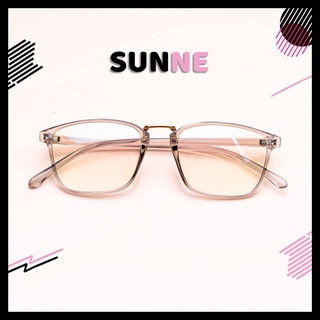Gọng kính cận thời trang Unisex Sunne 210 dáng vuông nhựa dẻo màu đen, hồng và trắng