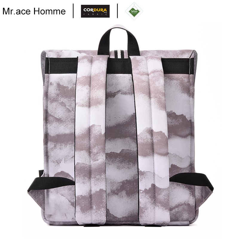 Balo Nữ Nắp Đậy 13inch Mr.ace Homme MR19A1458B01 / Xám trắng vện tím