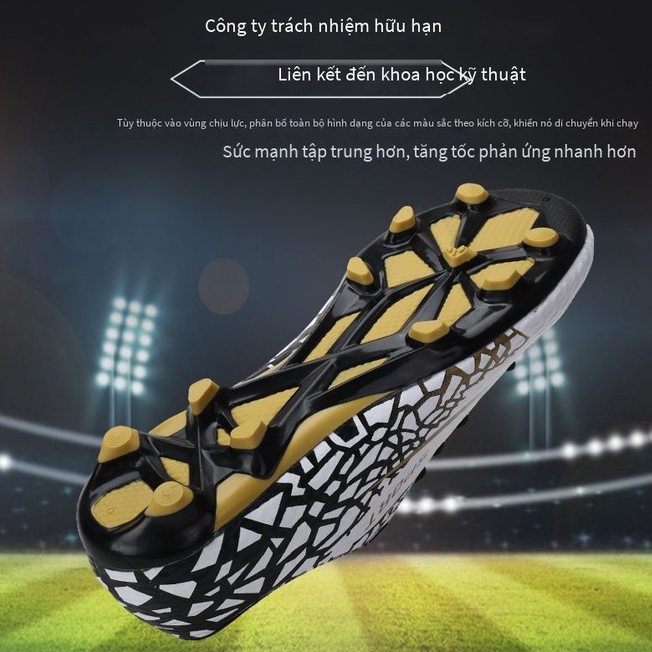 Kích thước:31-43 FG Giày bóng đá có mũi nhọn cao cho trẻ em , giày huấn luyện bóng đá sân cỏ nhân tạo cho thanh niên