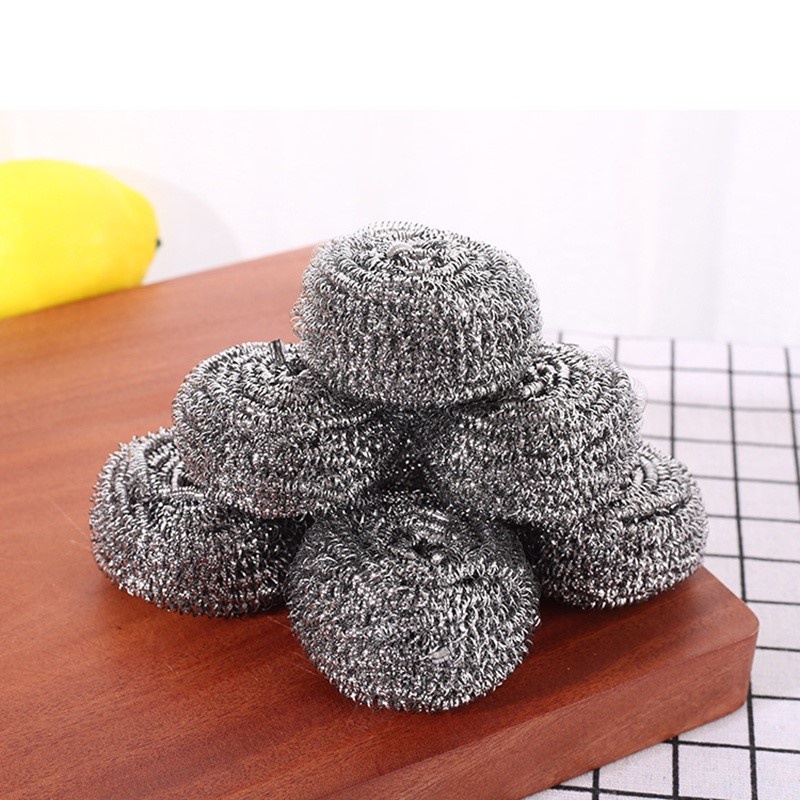 Bộ 2 Miếng Chà Nồi Bằng Thép Không Gỉ Có Tay Cầm Tiện Dụng