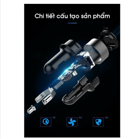 Tẩu sạc ô tô xe hơi Hyundai loại nhỏ gọn có đèn Led báo hiệu điện áp ác quy