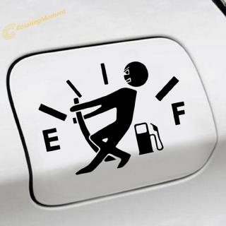 Decal dán xe hơi hình người kéo kim bình nhiên liệu màu phản quang vui nhộn
