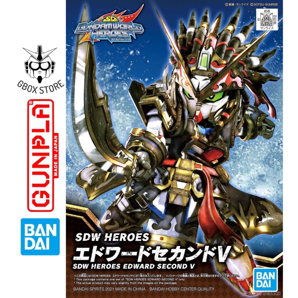 Gundam SDW Heroes Edward Second V Bandai SD 05 Mô hình nhựa lắp ráp