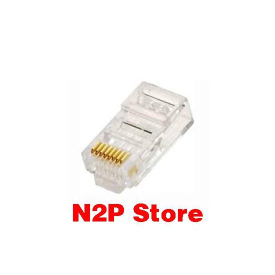 Đầu hạt bấm mạng RJ45 UTP nhựa (100 đầu/ 1 bịch)