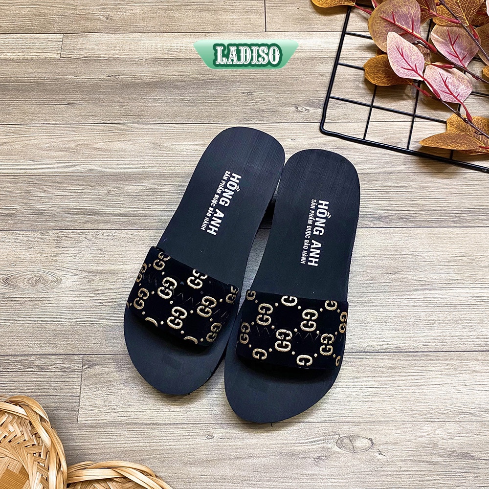 Dép xuồng nữ quai ngang siêu nhẹ xinh xắn cao 7 cm LADISO TT361 TT429