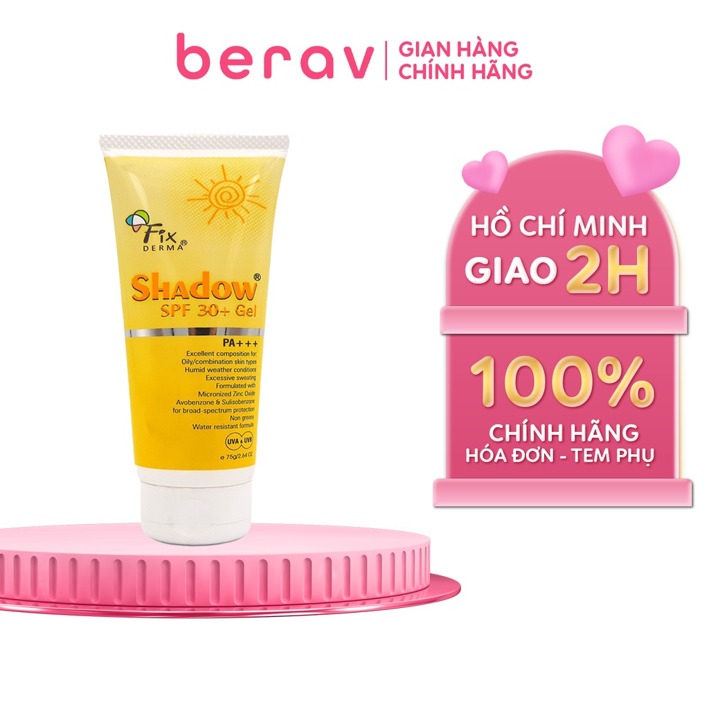 Kem chống nắng kiềm dầu Fixderma cho da nhạy cảm Shadow SPF50+ Cream 75G