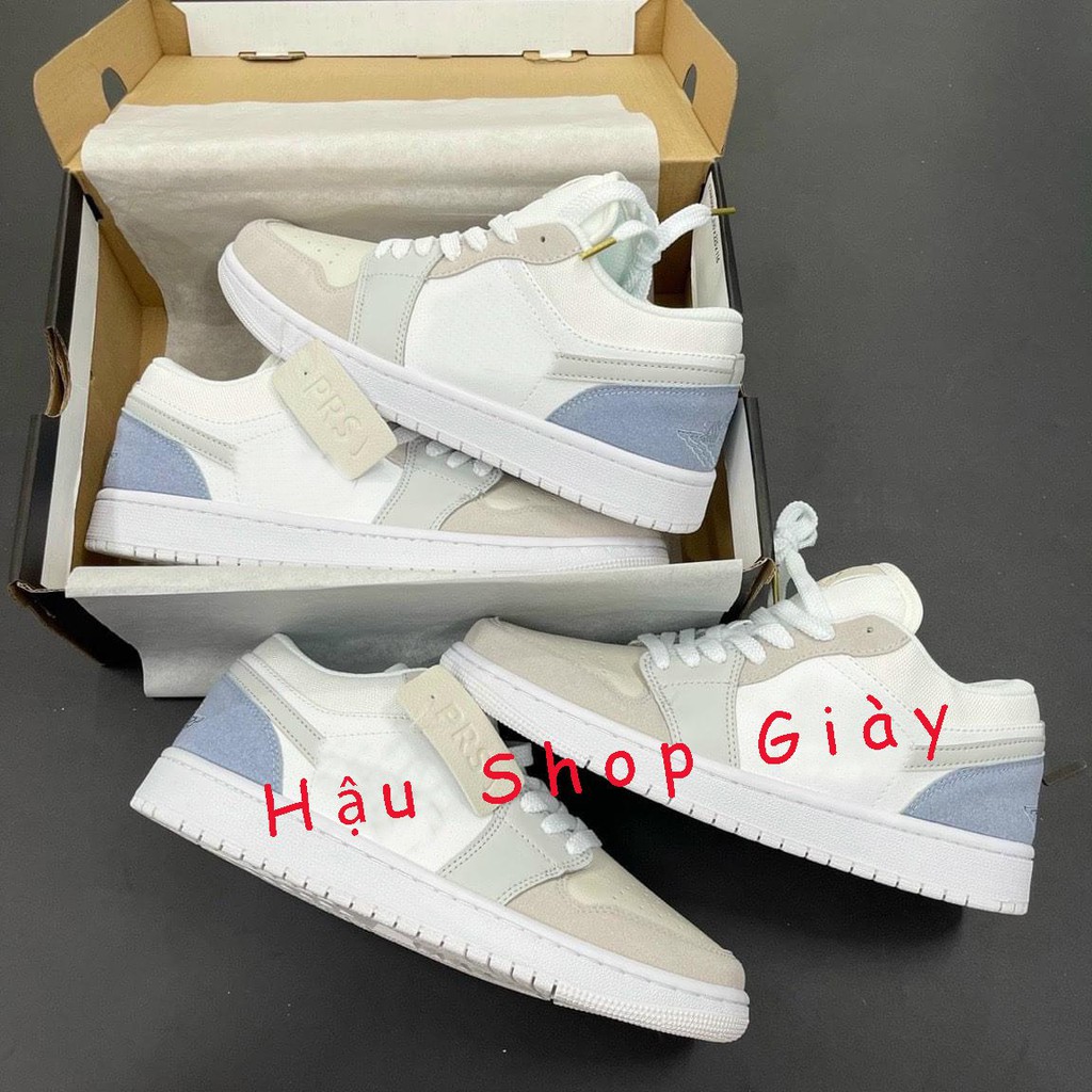 Giày Thể Thao j1  Xám TRẮNG  Cổ Thấp, Giày Sneaker J1 Low Xám TRẮNG Nam Nữ Mới Nhất - Full Box Bill