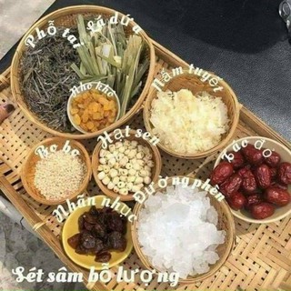 Set Chè Sâm Bổ Lượng, Chè Dưỡng Nhan, Sâm Bí Đa.o - Gói 400Gram/350Gram (Đầy Đủ Hồ Sơ Công Bố & Kiểm Nghiệm Sản Phẩm)