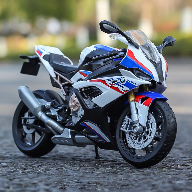◙1:12 BMW S1000RR 2021 Mô tô đua Mô phỏng Hợp kim Mô hình Xe máy Giảm xóc Bộ sưu tập Đồ chơi Ô tô Quà tặng cho trẻ em