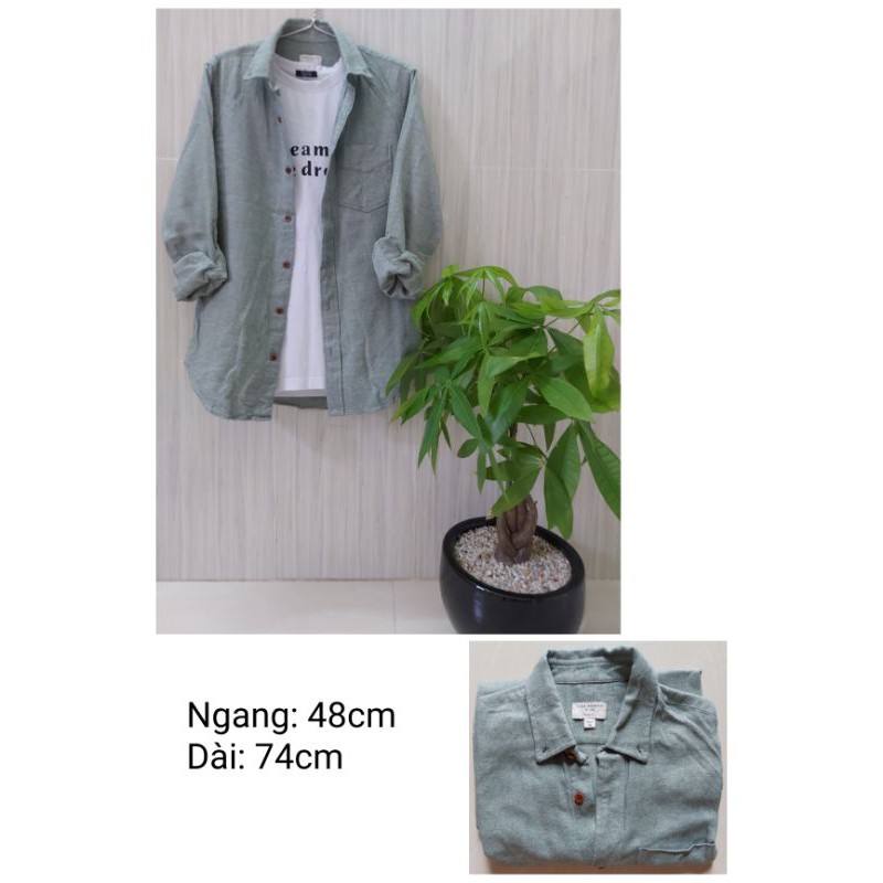 Áo sơ mi Flannel 2hand unisex. Vải cực xịn