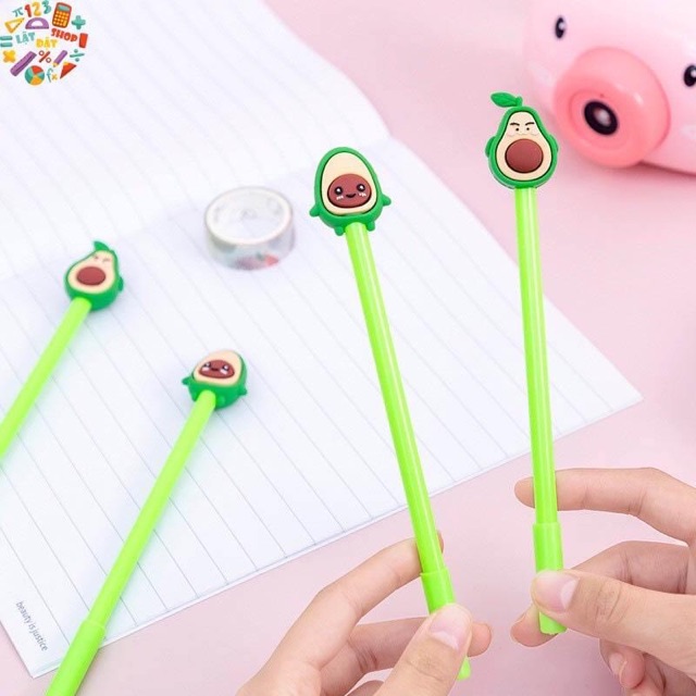 🥑 Bút nước hình quả bơ 🥑 Bút hoạt hình ngộ nghĩnh