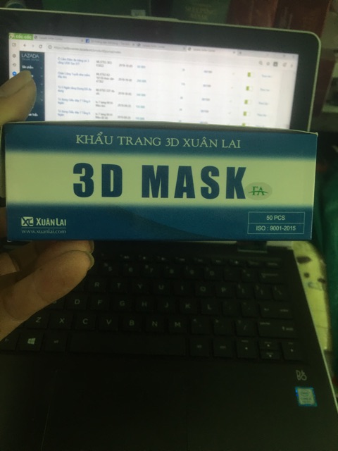 Khau trang 3D Mask chống bụi Pm2.5  (1 hộp 50 cái)