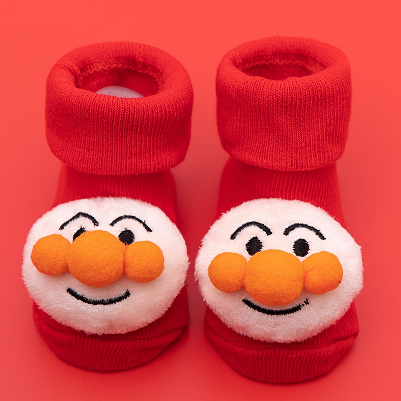 Vớ Cotton Chống Trượt Họa Tiết Giáng Sinh Màu Đỏ Dành Cho Trẻ Sơ Sinh