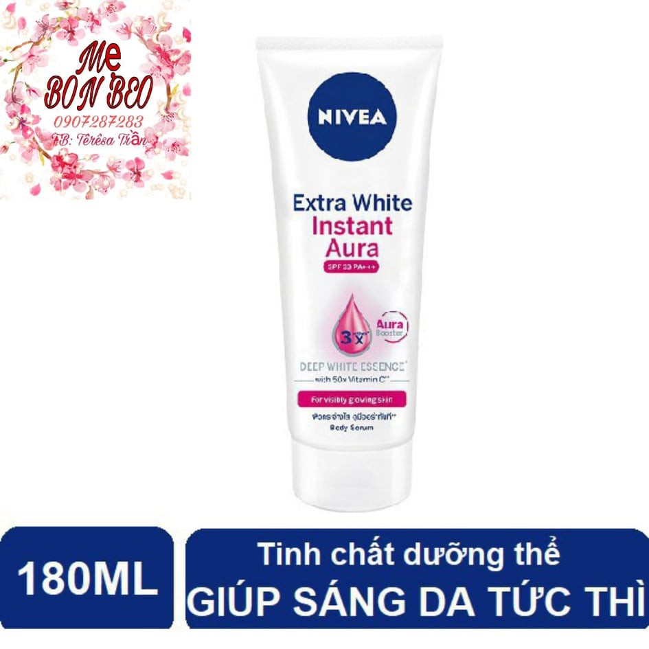 Tinh Chất dưỡng thể trắng da Nivea Extra White Body Serum 180ml/200ml