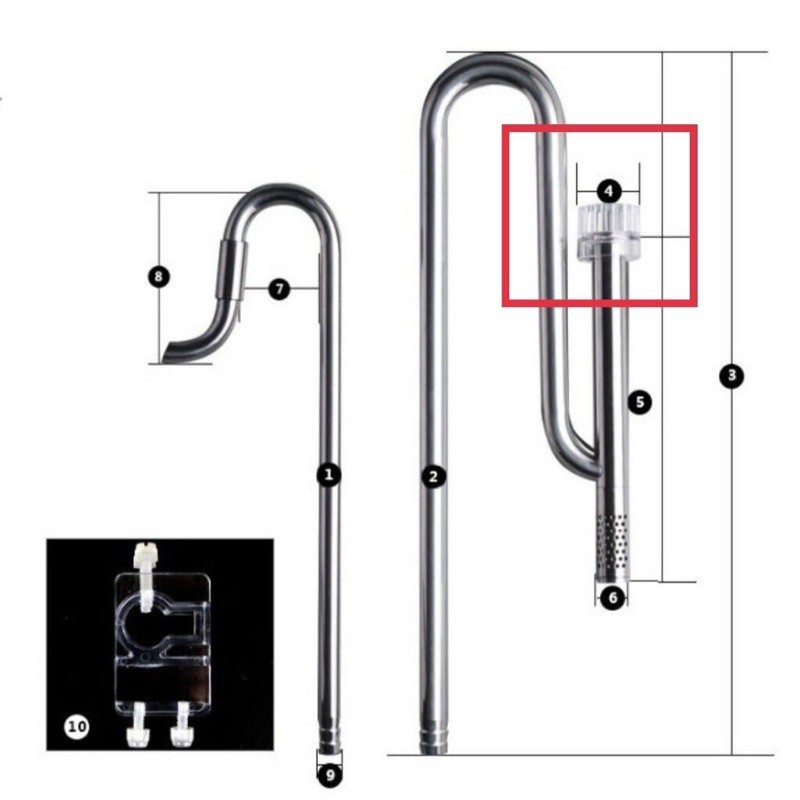 Đầu Lọc Váng Xoay Acrylic - Lọc Váng Xoáy Acryic Dùng Cho In Out Fi12 và Fi16