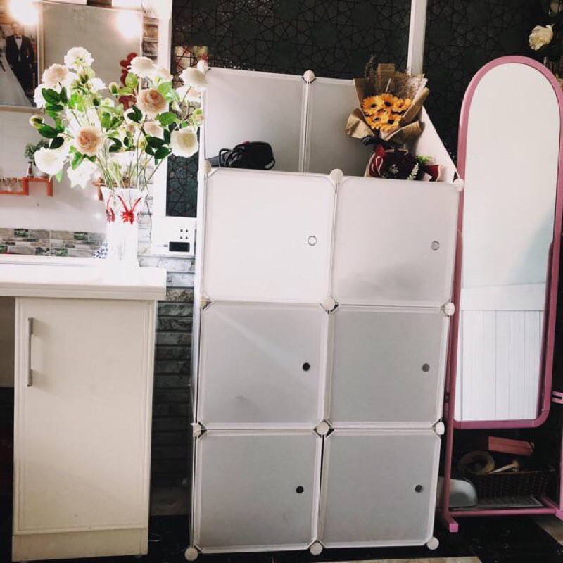 TỦ NHỰA LẮP GHÉP THÔNG MINH 6 Ô ĐỀ ĐỒ ĐA NĂNG