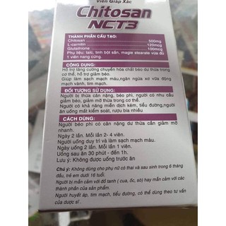 Chitosan - giảm mỡ bụng; mỡ máu, mỡ nội tạng, giảm cân