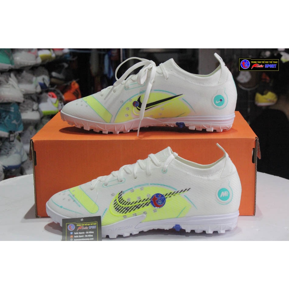 Giày đá bóng Mercurial Superfly 9 Elite CT TF - trắng xanh(size39-45)