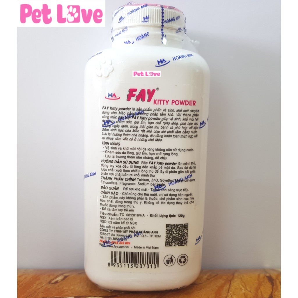 Phân tắm khô dành cho chó mèo Fay Puppy 120g - Phụ kiện thú cưng Hà Nội