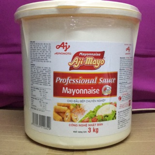 Sốt Mayonnaise Loại 3kg AjNOMOTO, Sốt Mayonnaise AJi-Mayo chỉ dùng cho nhà hàng và quán ăn lớn làm món ăn xịn