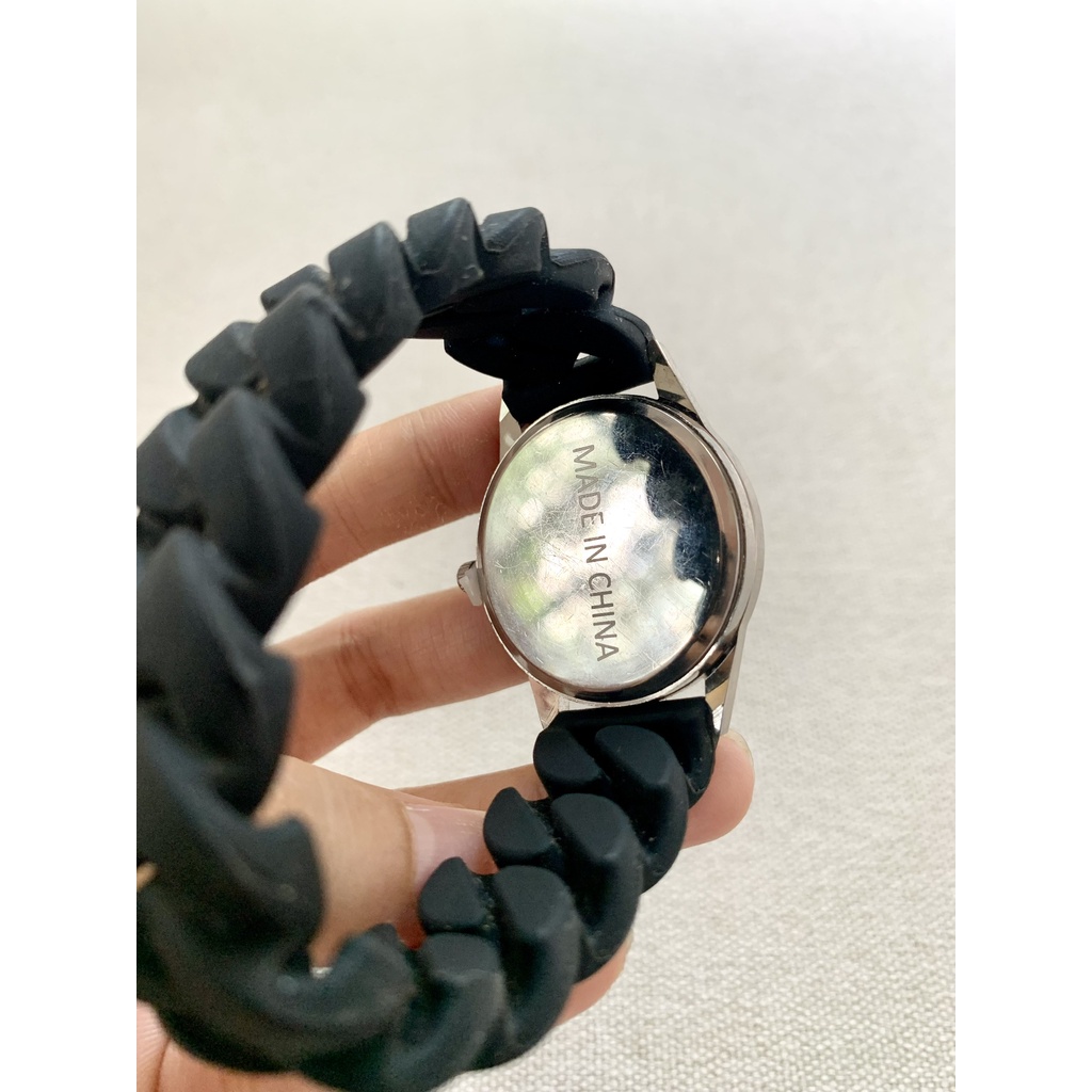 Đồng hồ Si - Nam - Nobrand - Mặt tròn dây cao su dáng vòng tay