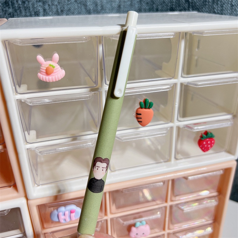 Set 6 bút mực đen ngòi 0.5mm dễ sử dụng nhanh khô phong cách Trung Hoa dành cho học sinh